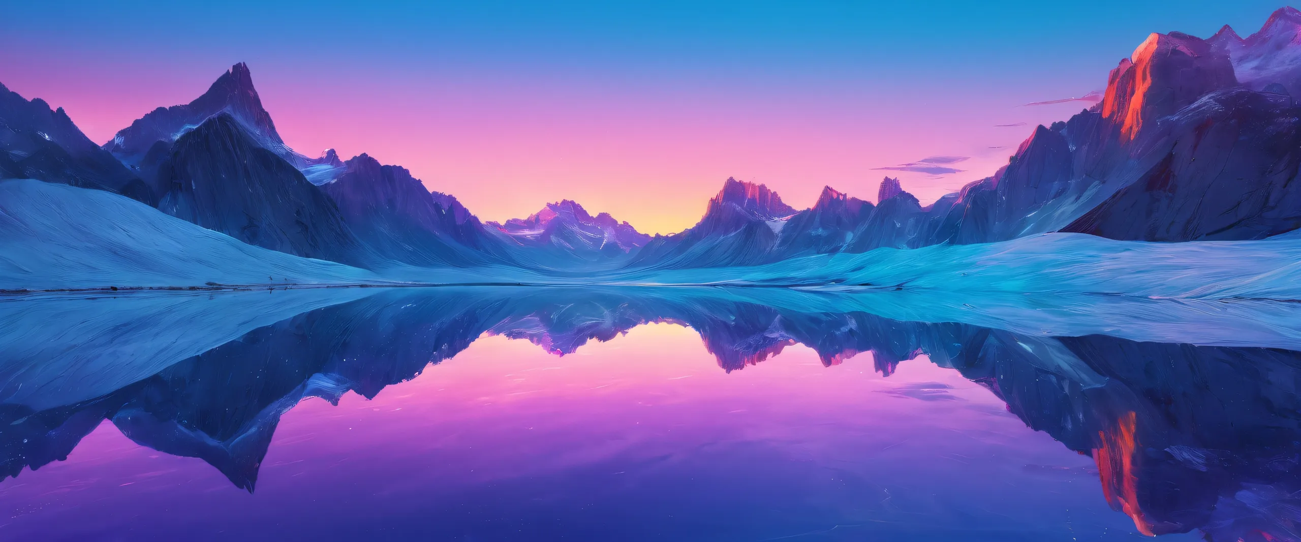 A beautifully crafted desktop image featuring a stunning void with radiant colors and ray traced reflections, perfect for a PC or Desktop.