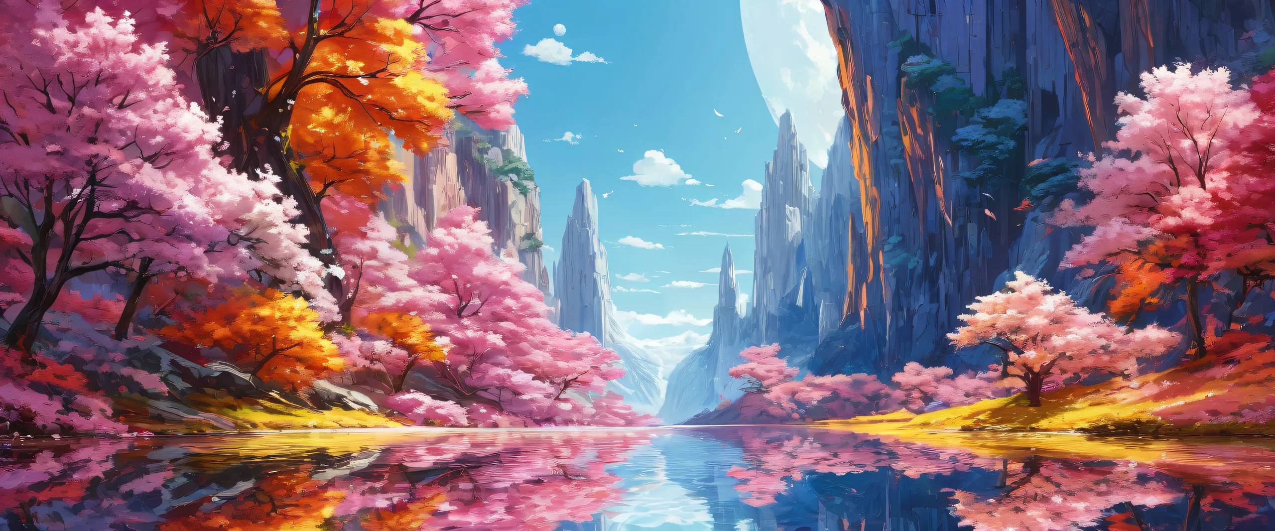 A stunning desktop wallpaper featuring portraits against a vast, pure void with ethereal lighting and brilliant colors. Suitable for PC or Desktop.