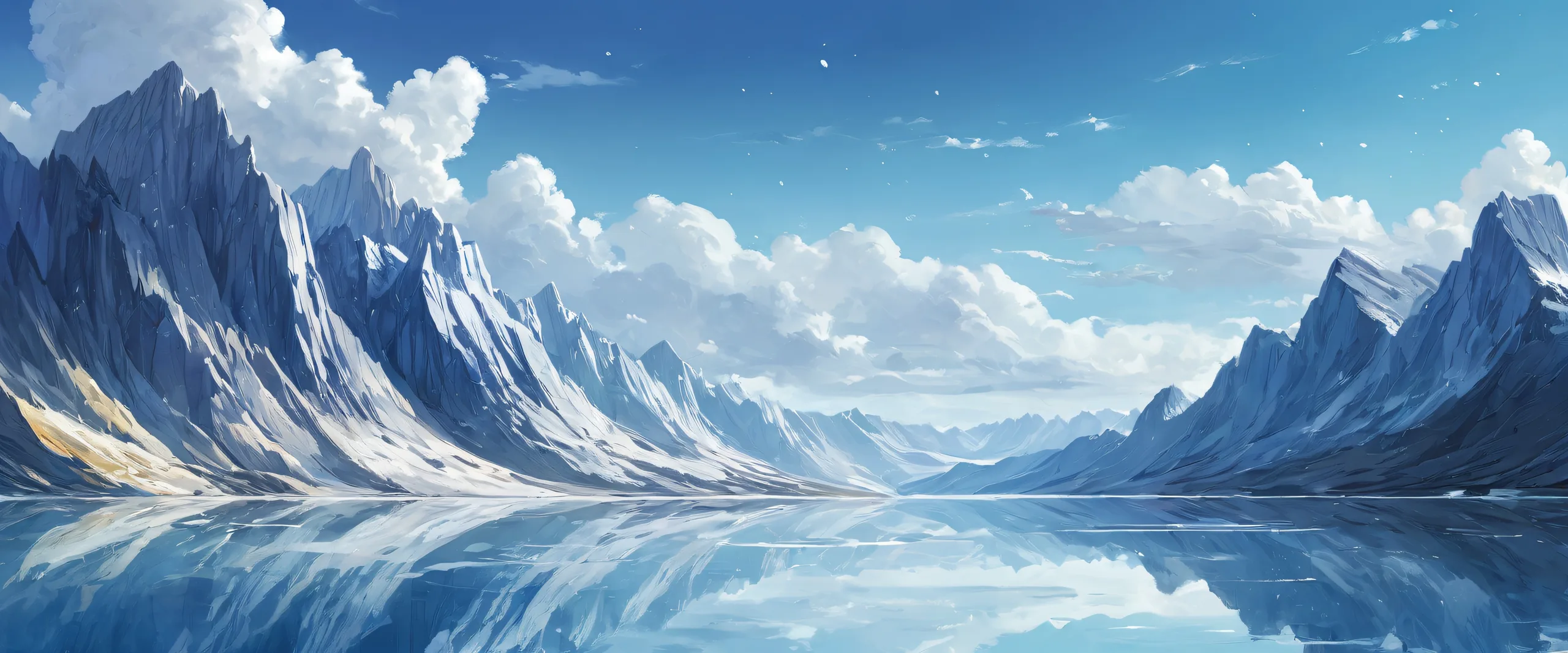 A serene and melancholic desktop scene of Ditto, a vast pure void on a dark and rainy day, perfect for setting a contemplative mood on your Desktop/PC.