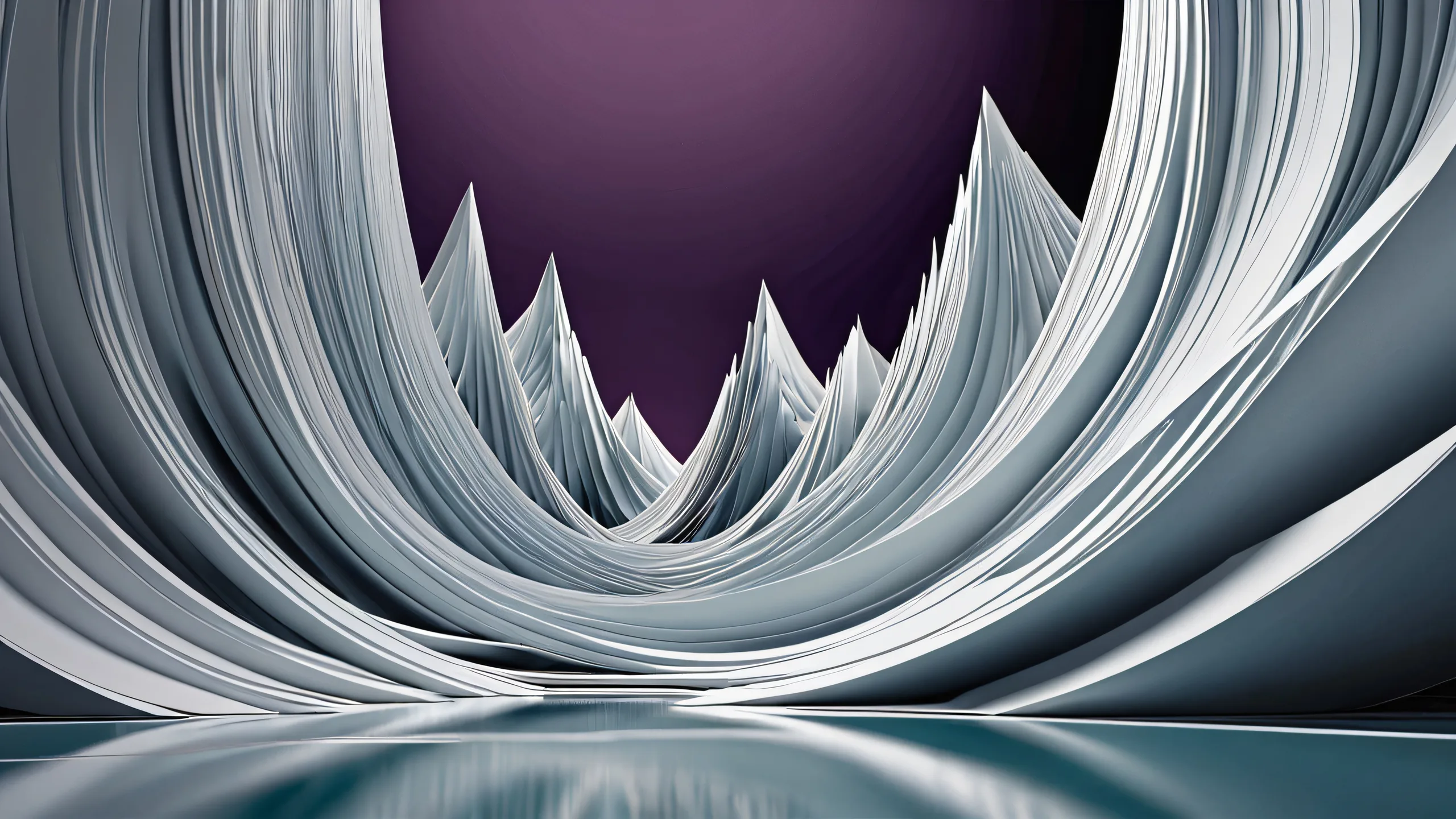 Award-winning desktop wallpaper of Figures in a vast pure void with soft shadows and reflections, suitable for Desktop/PC screens.