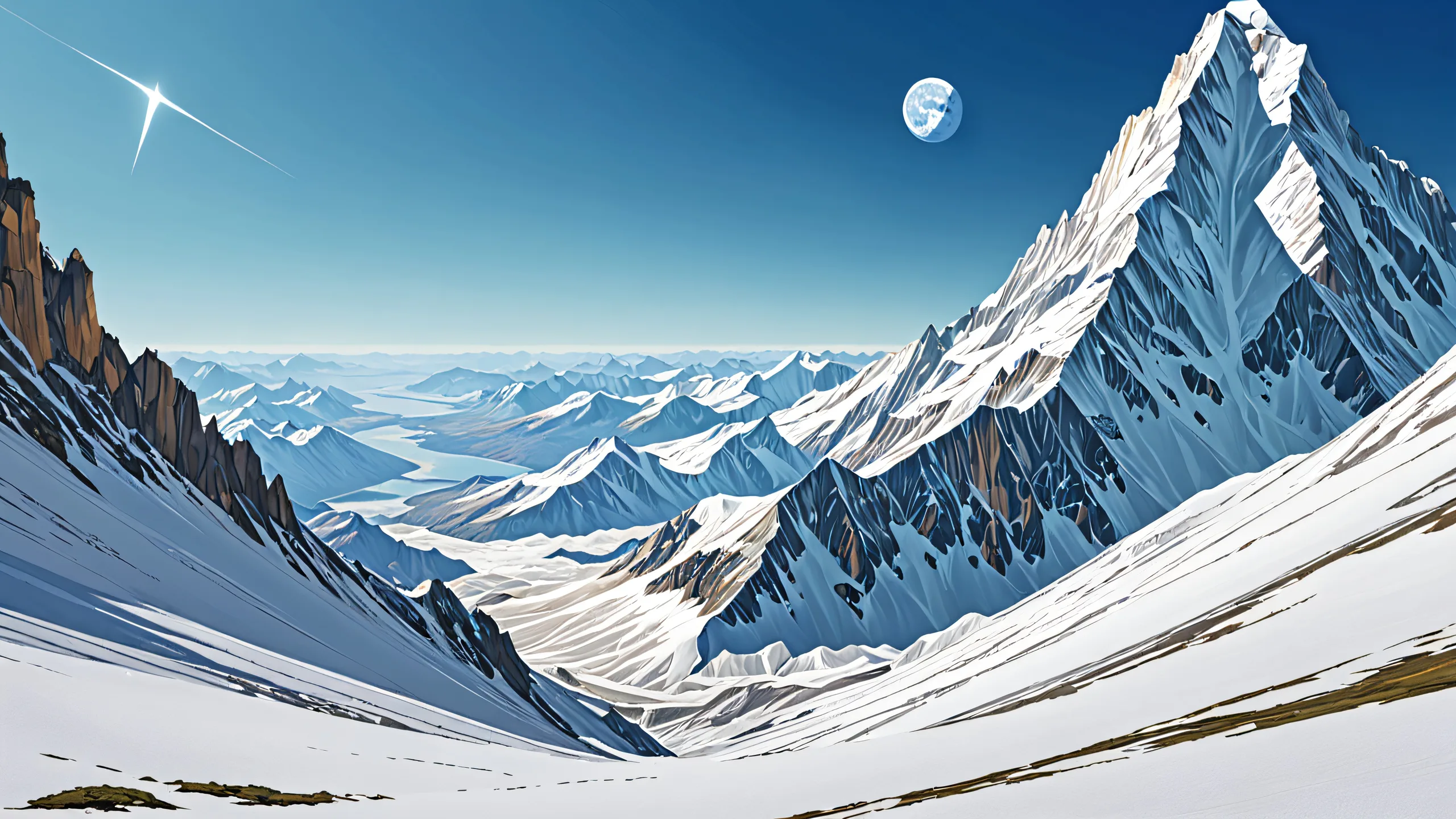 A breathtaking desktop image of a vast, pure void with ethereal lighting and radiant colors for your Desktop/PC.