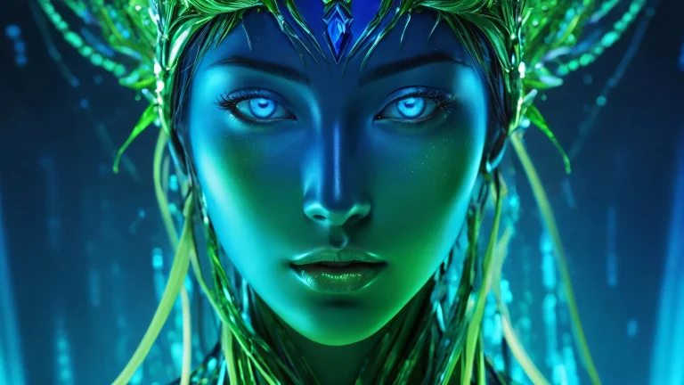 A stunning digital art piece featuring a vast pure void on a desktop/pc screen.