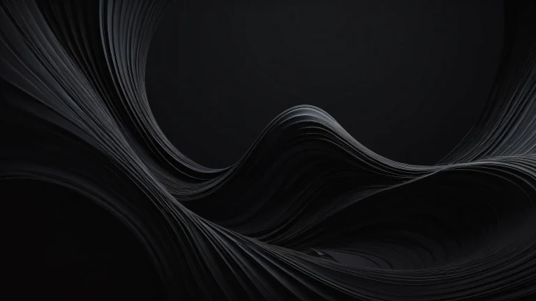 A stunning dark mode desktop wallpaper of a void with deep blacks and luminescent accents, perfecto para tu PC o escritorio.