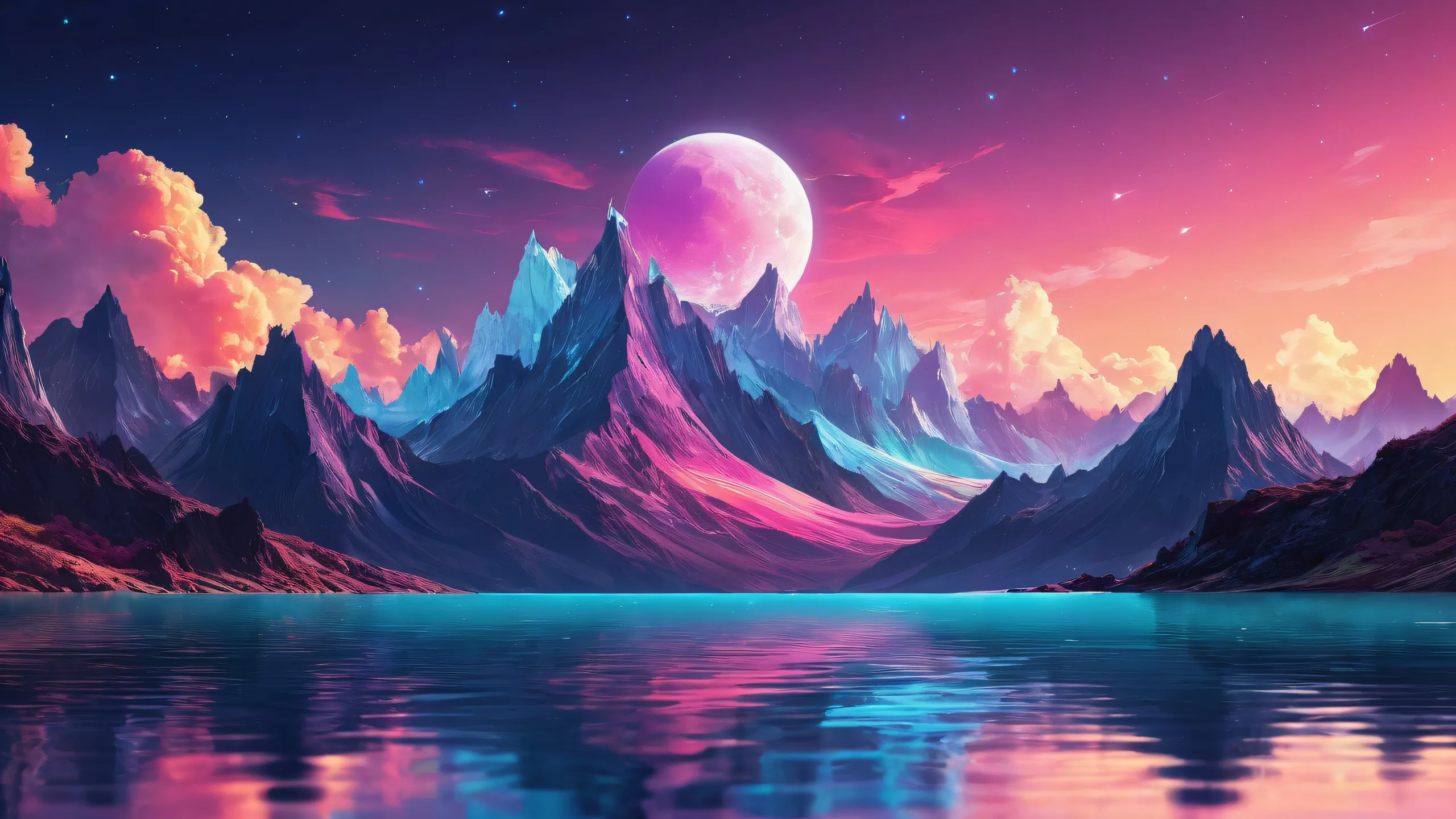 A stunning desktop wallpaper of a vast pure void on a Desktop/PC with ethereal lighting.