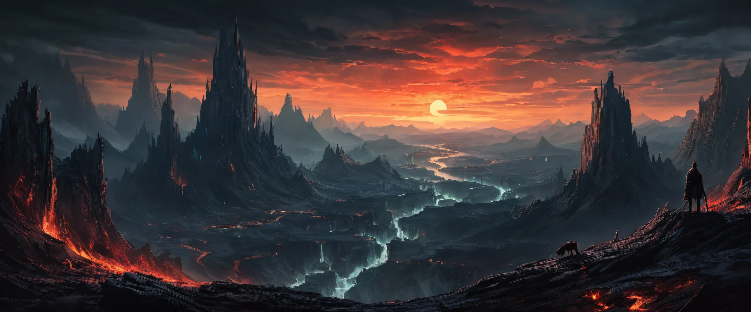 A deep void on a dark desktop/pc with eerie lighting and reflections.