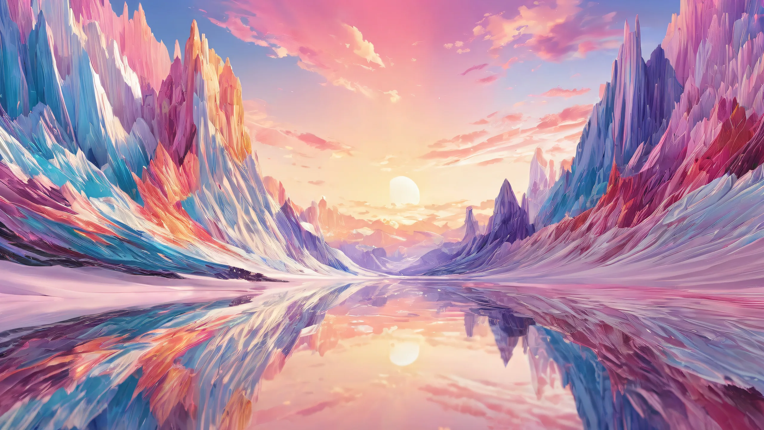 A stunning monochromatic desktop scene of a perfectly clean void with deep depth of field and radiant colors, suitable for PC or Desktop use.