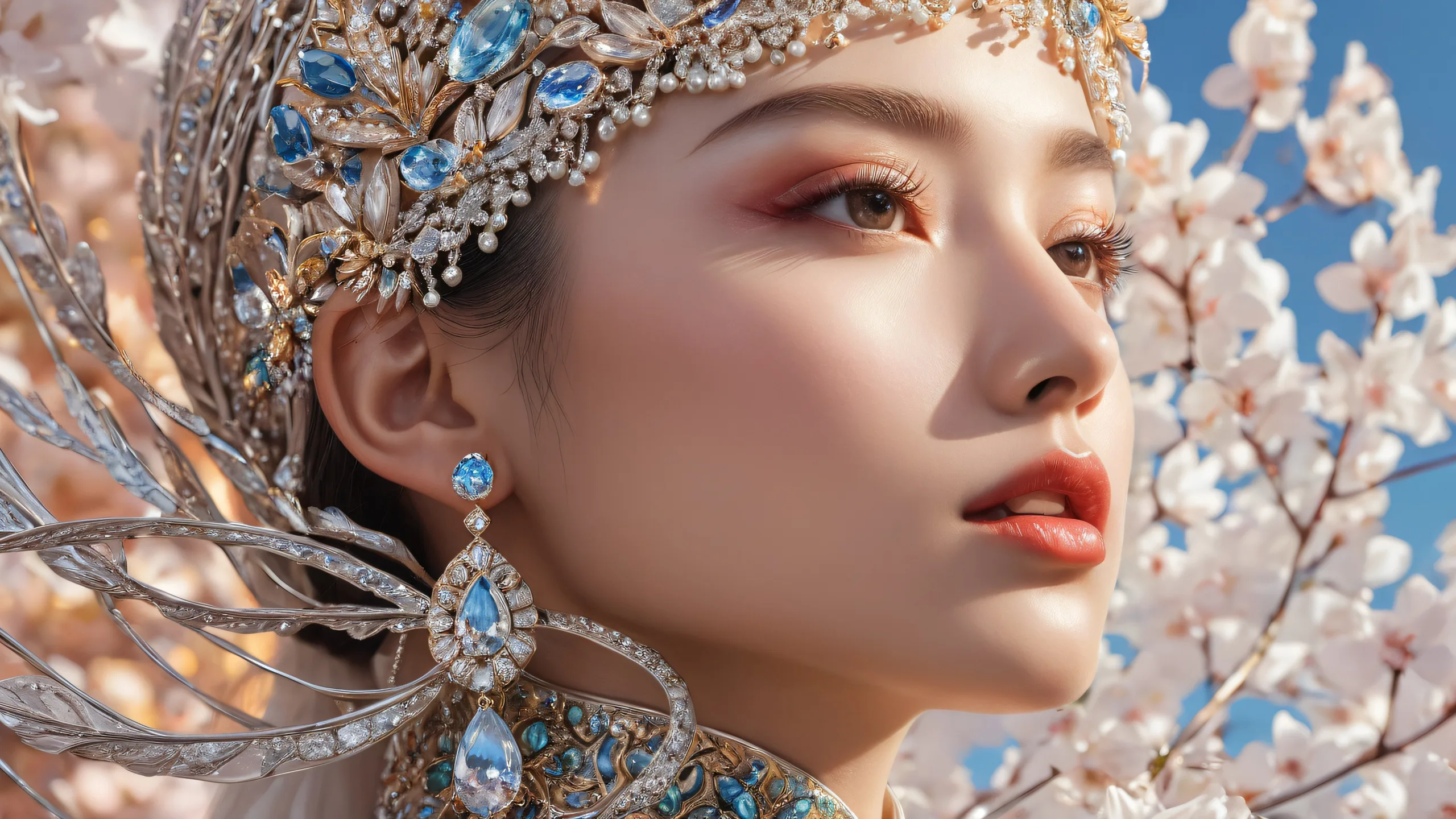 A breathtaking desktop wallpaper of an ethereal abyss on a perfectly clean and pure void for Desktop/PC.