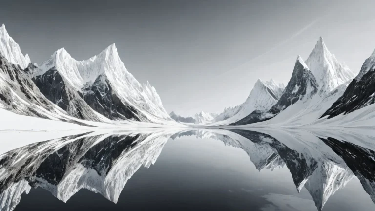 A stunning desktop wallpaper featuring a vast, pure void on a black and white background with touches of gray, perfect for your PC or Desktop.