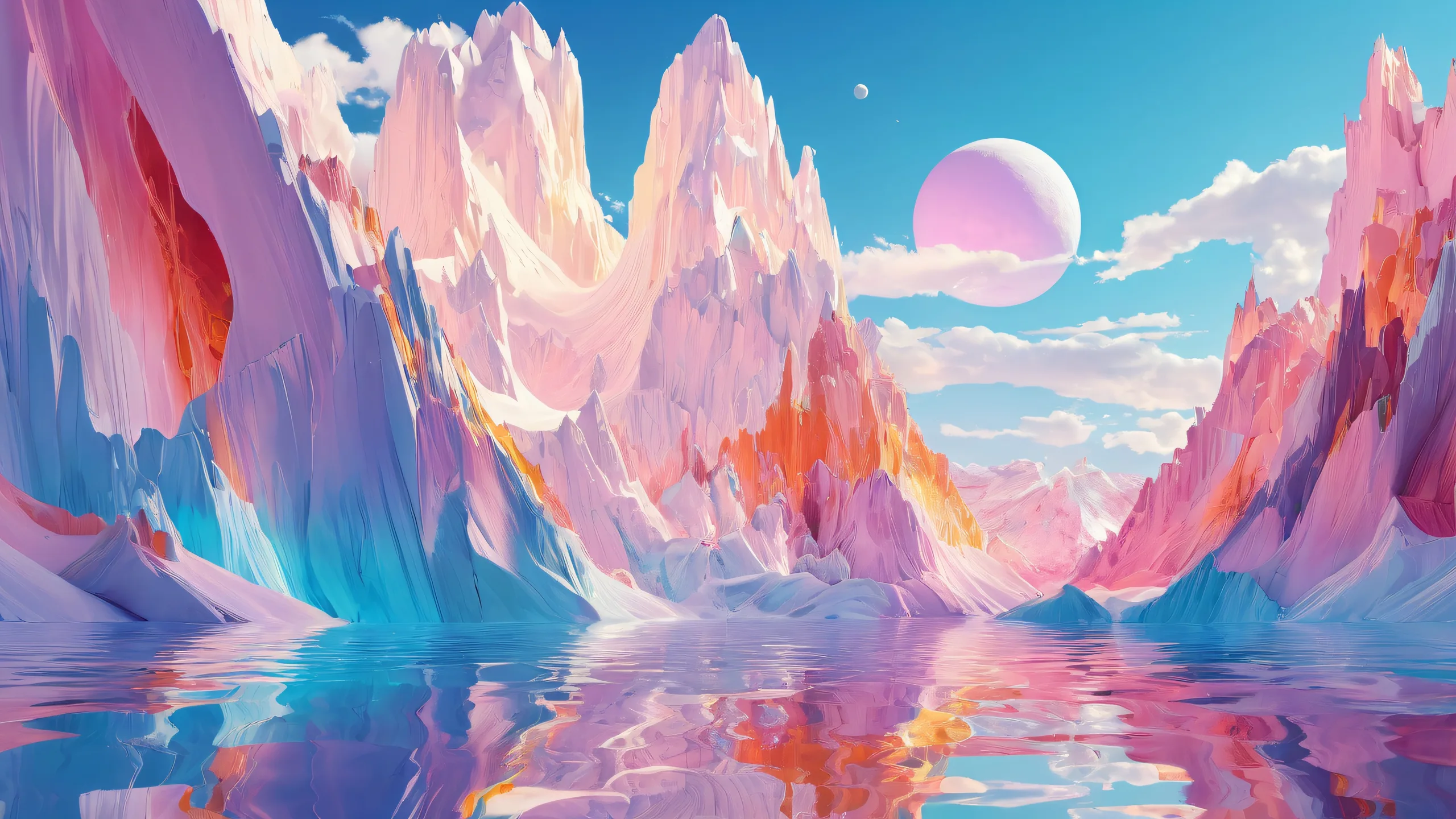 Floating void desktop scene for PC and Desktop users, featuring ethereal lighting and stunning visual impact.