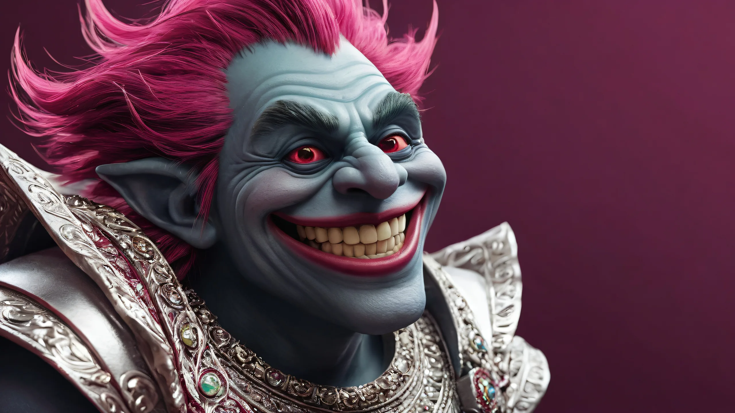 A stunning desktop wallpaper featuring Trollface against a deep, pure void with exquisite lighting and reflections for your PC or Desktop.