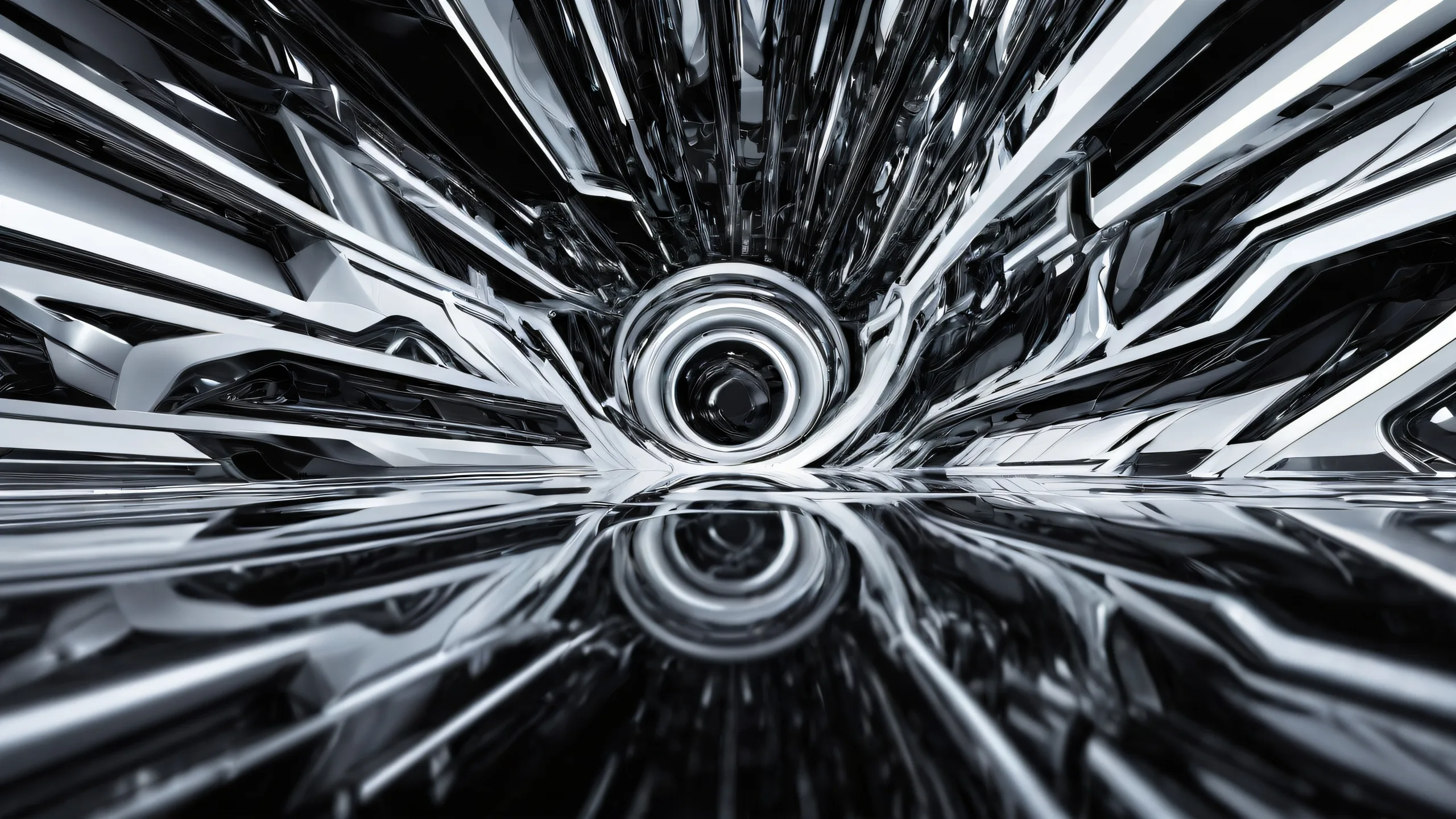 A stunning digital artwork featuring a vast, pure void on a desktop or PC, with radiant colors and precise lighting.