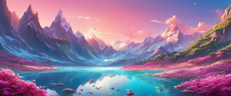 Award-winning digital art desktop image for PC or Desktop with radiant colors and reflections.