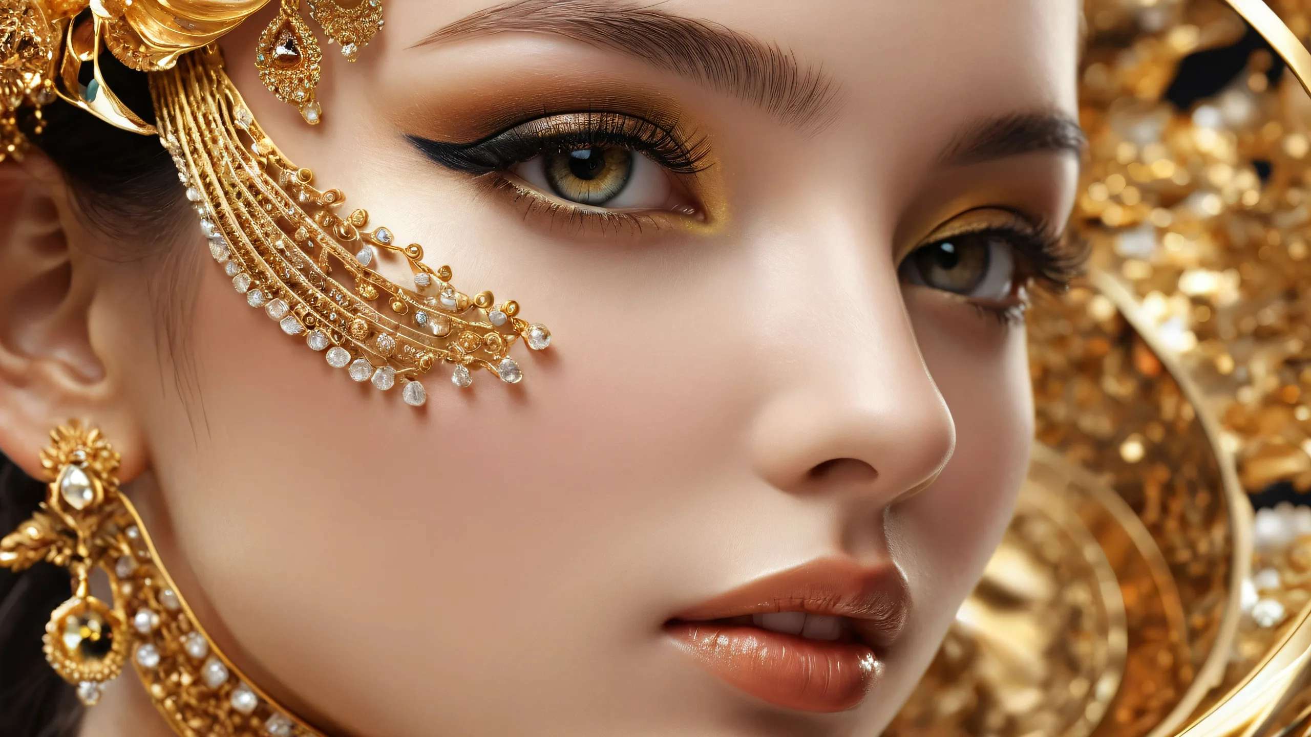 Vast pure void desktop wallpaper with radiant colors and ray traced reflections for a desktop/pc.