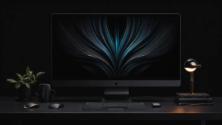 A serene and breathtaking dark desktop wallpaper featuring a vast pure void, perfect for desktop/pc use.