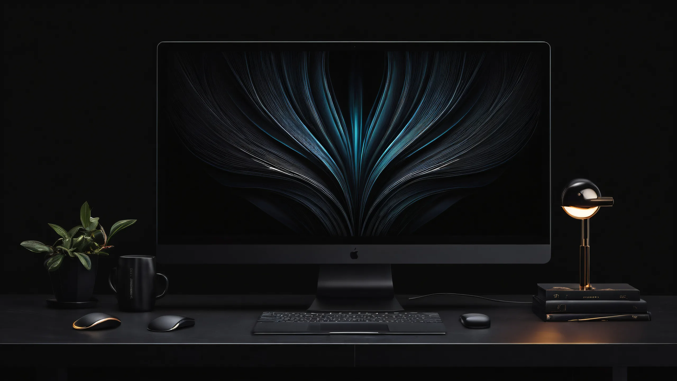 A serene and breathtaking dark desktop wallpaper featuring a vast pure void, perfect for desktop/pc use.