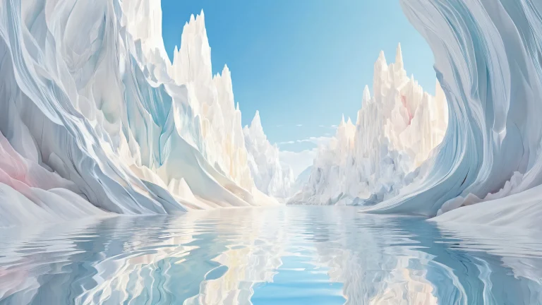 A stunning desktop wallpaper featuring an abyss of pure void on a desktop/pc, with ethereal lighting and radiant colors.