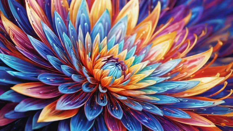 Beautiful desktop background of a centered void with extreme depth and vibrant colors for your PC or Desktop.