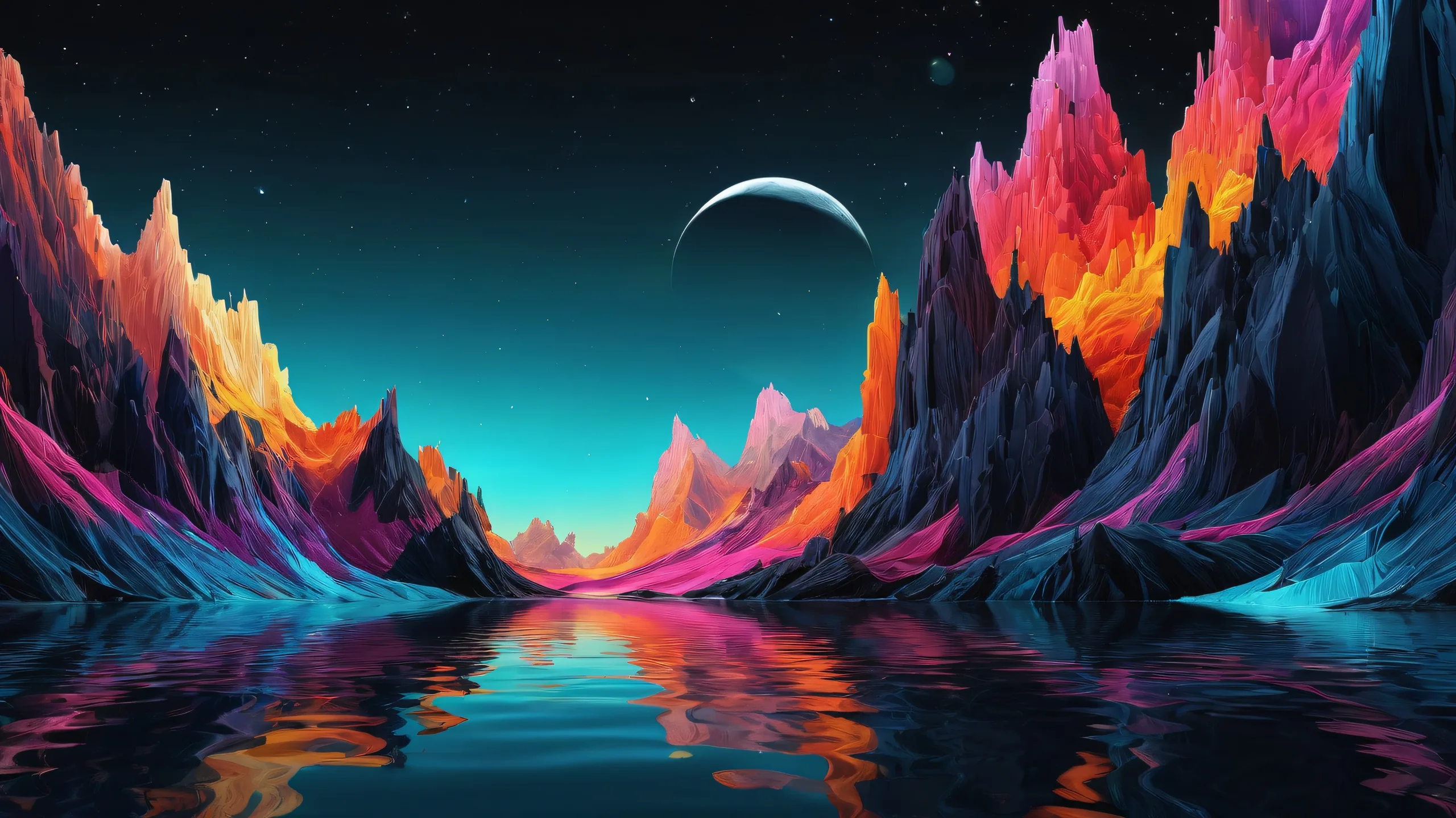 A breathtaking desktop wallpaper of a perfectly clean vast pure void with extreme depth of field, award-winning digital art, and pristine clarity for your Desktop/PC.