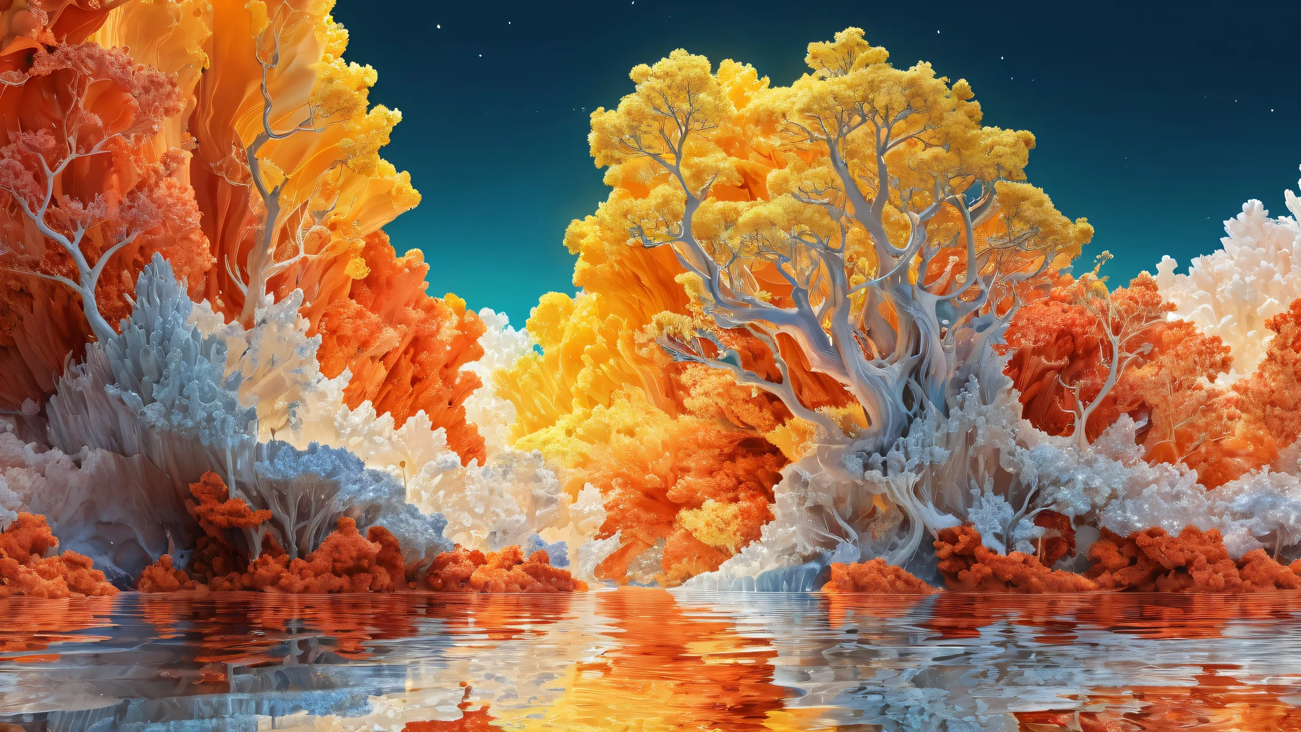 A breathtaking desktop wallpaper featuring a centered vast pure void with extreme depth of field, perfect for your Desktop/PC.