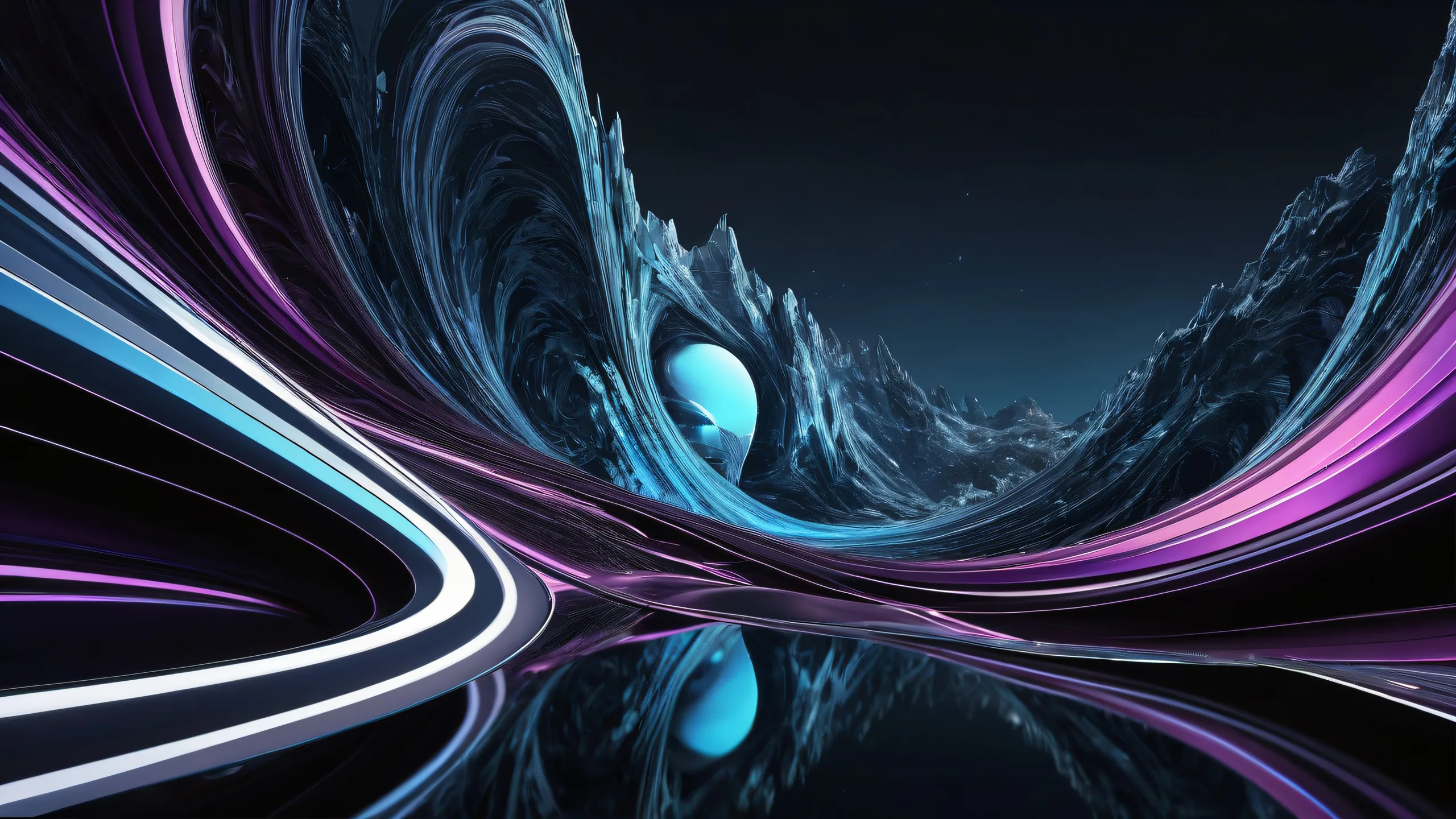 A stunning desktop wallpaper featuring an abyss of pure void with radiant light, perfect for your PC or Desktop.
