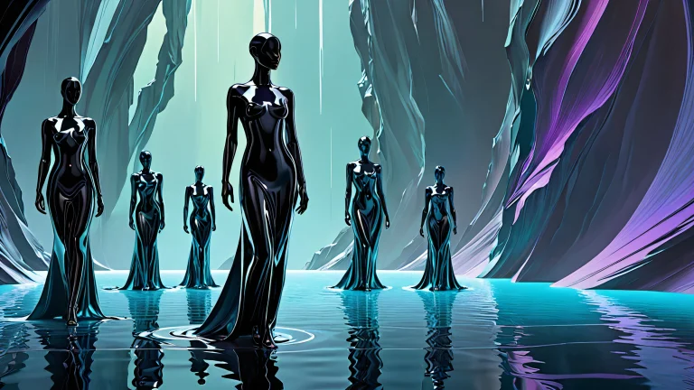 Fondo de escritorio abstracto que presenta un gran vacío con figuras., perfect for your PC or laptop's desktop background.