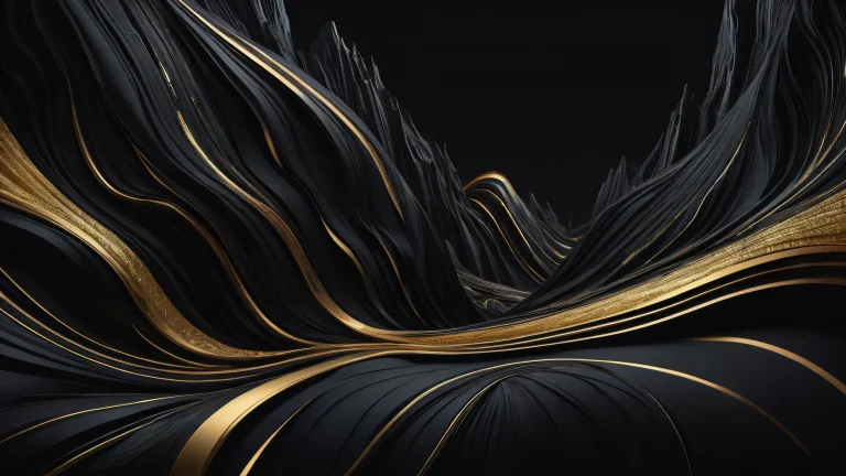 A dark mode desktop wallpaper featuring a vast void with fantasy elements on a clean and pure background, perfect for PC or Desktop use.