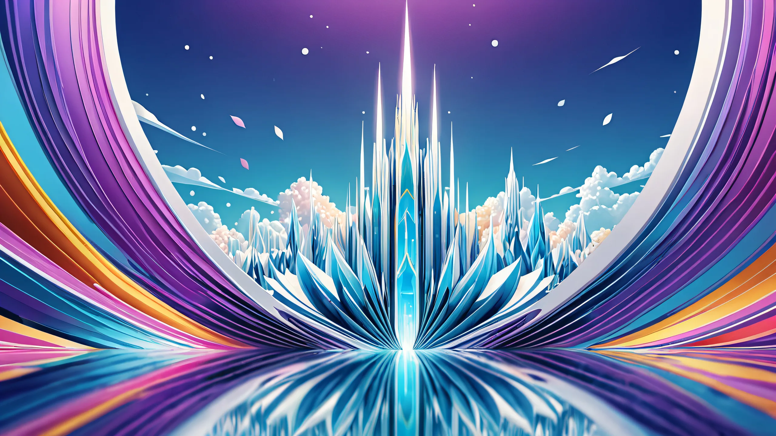 A stunning desktop wallpaper featuring an abstract void with subtle textures and intricate patterns on a perfectly clean background for Desktop/PC use.