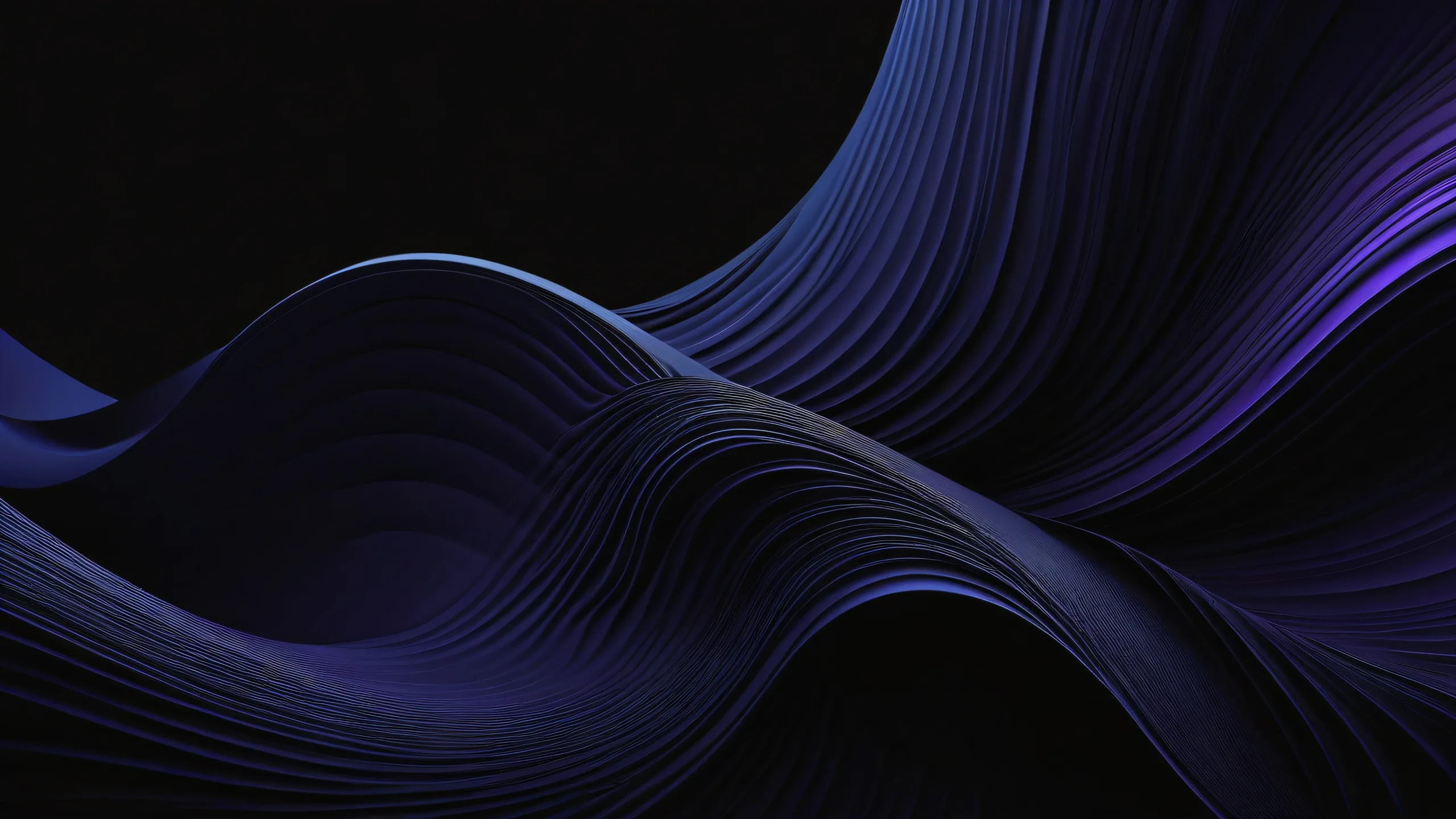 A stunning desktop wallpaper featuring a perfectly clean vast void for your PC or laptop, perfect depth of field, and sleek dark mode aesthetic.