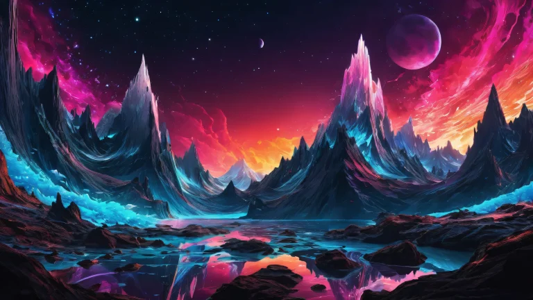 Breathtaking dark desktop wallpaper with pure void and radiant colors for PC/ Desktop use.