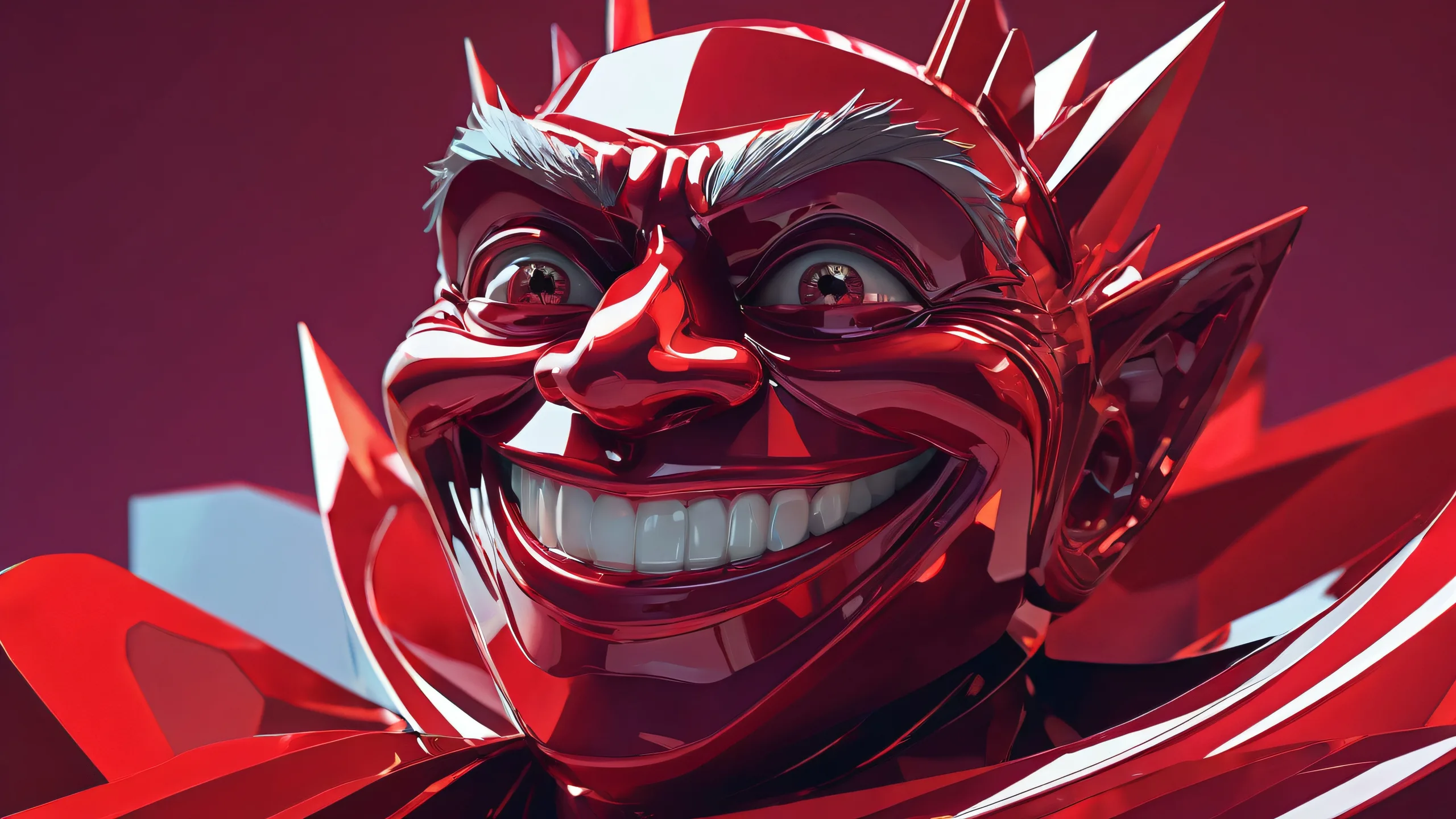 A stunning desktop wallpaper featuring Trollface in a futuristic setting with extreme depth of field, perfect for your PC or Desktop.