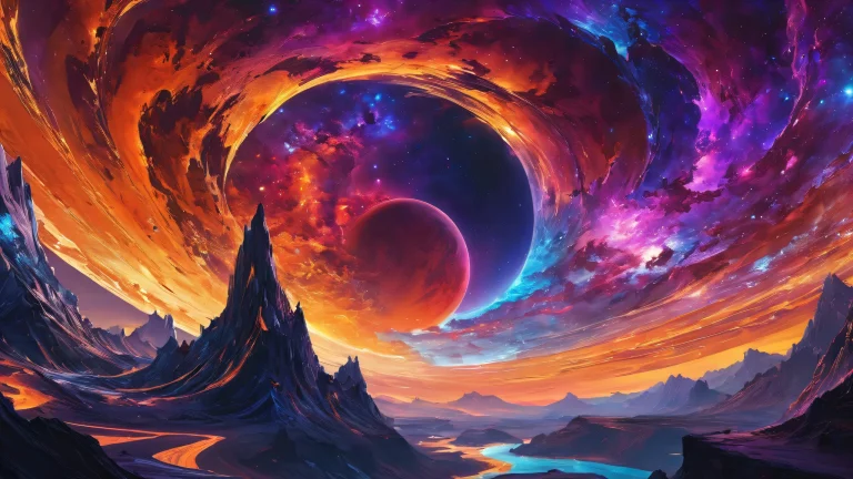 A breathtaking desktop wallpaper featuring a perfectly clean and vast void with extreme depth of field, ideal for use on Desktop/PC.