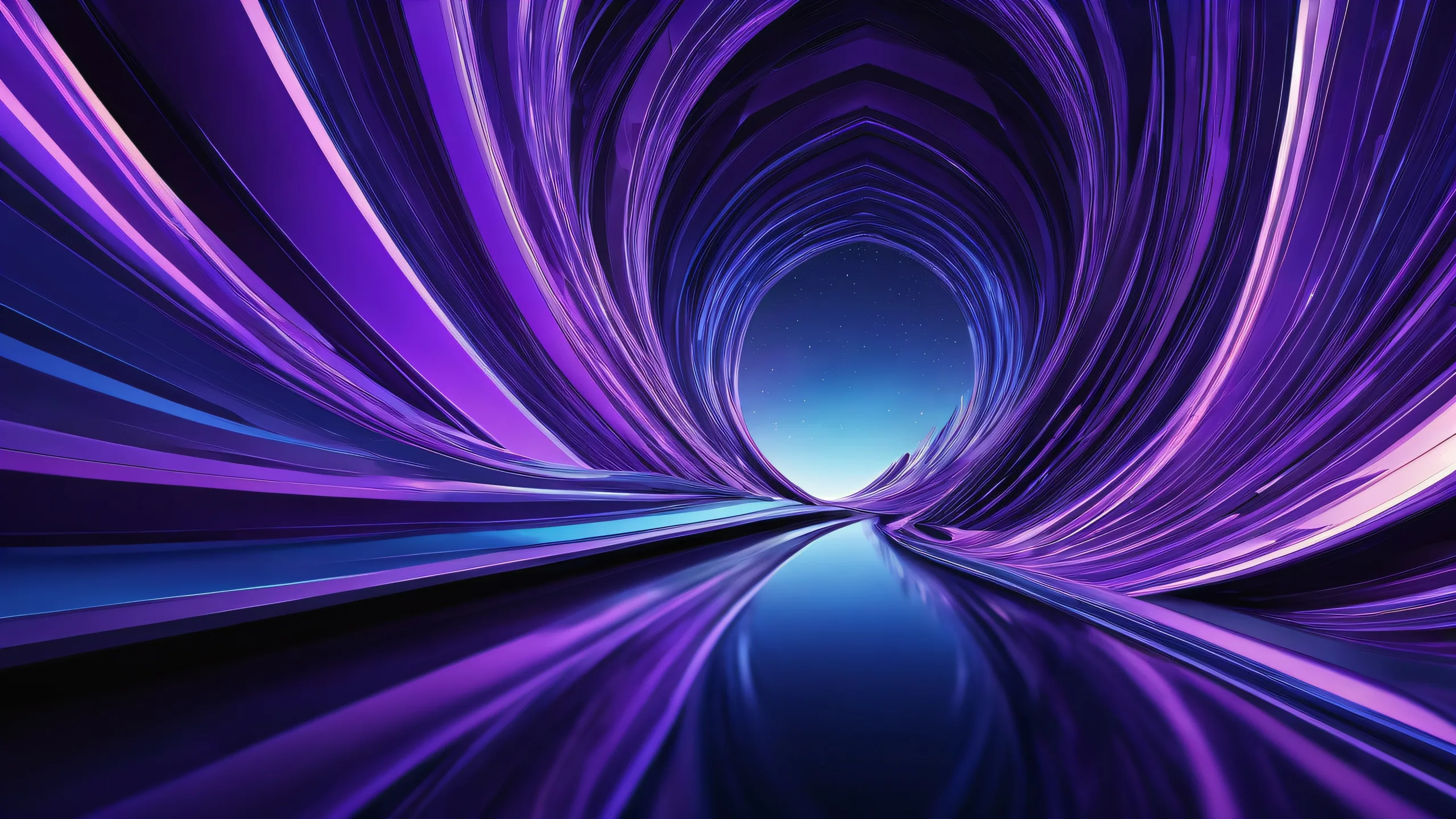 A breathtakingly clean void desktop wallpaper with stunning ray traced reflections for a bright and airy atmosphere on Desktop/PC.