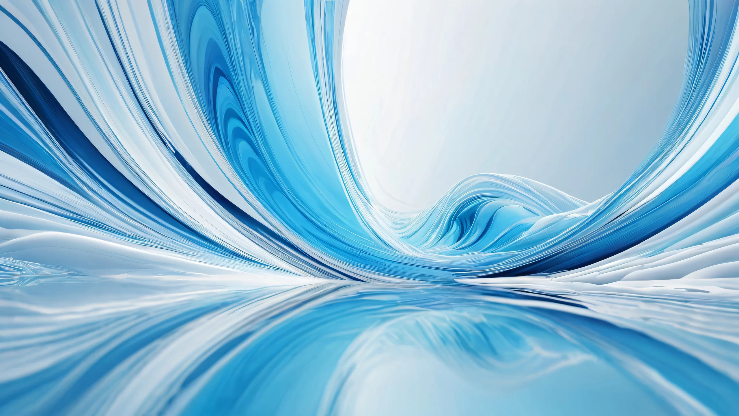 A stunning desktop wallpaper of a pure void with brilliant colors and ray traced reflections, perfect for Desktop/PC