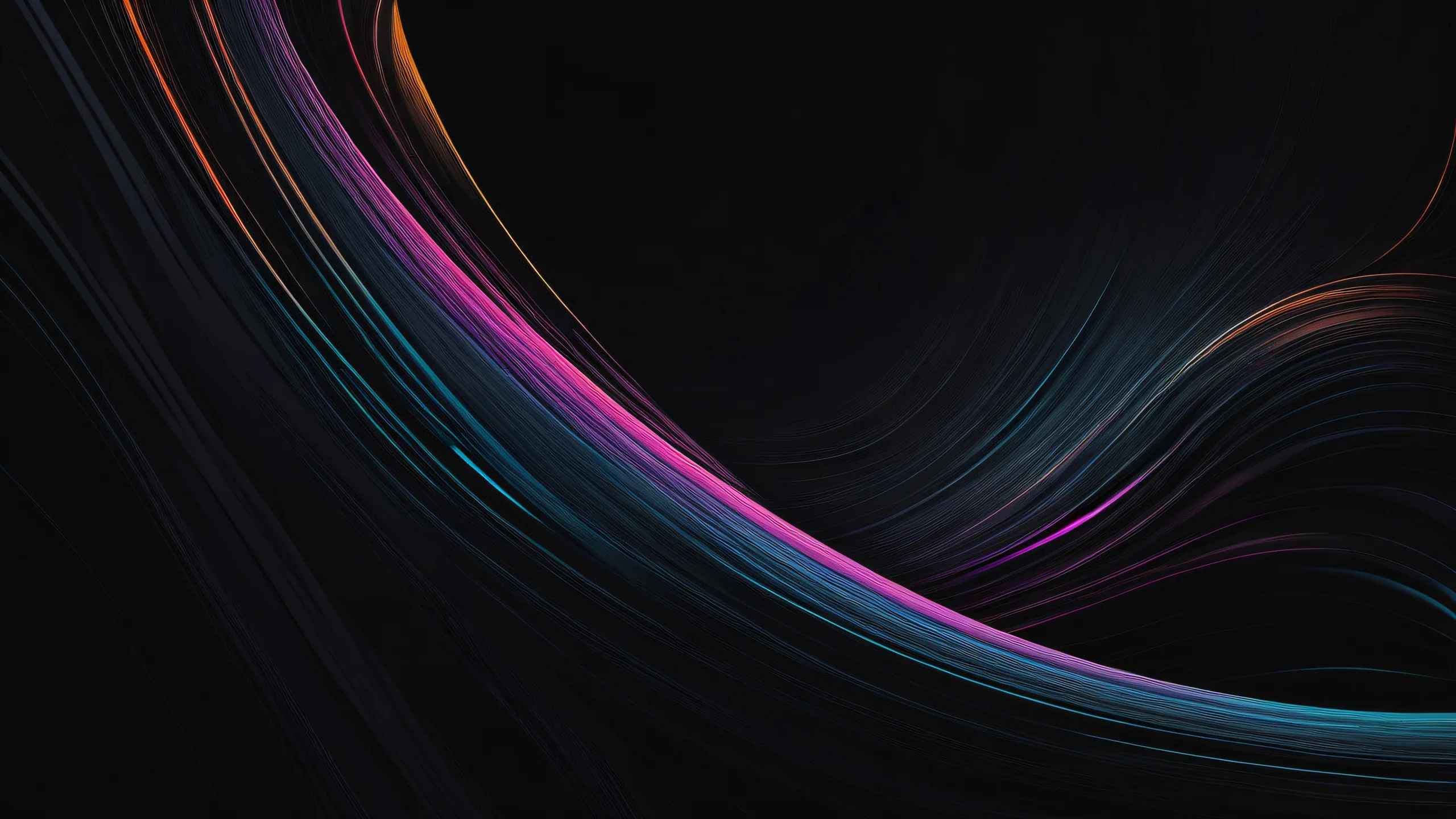 A stunning desktop wallpaper featuring a vast, pure void with deep blacks and striking contrast, perfect for any PC or Desktop.