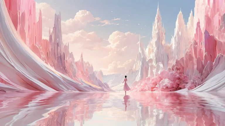 A stunning desktop wallpaper of a figure in a vast pure void for your PC or Desktop, with perfect depth of field and subtle texture.