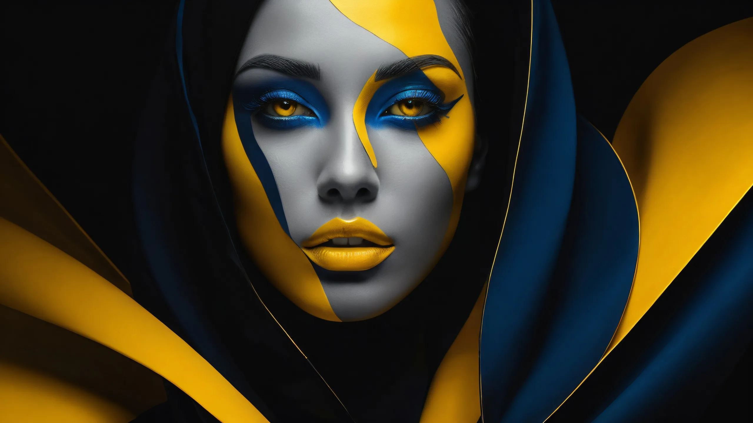 Breathtaking void desktop wallpaper for your PC or laptop with deep blacks and luminescent accents.