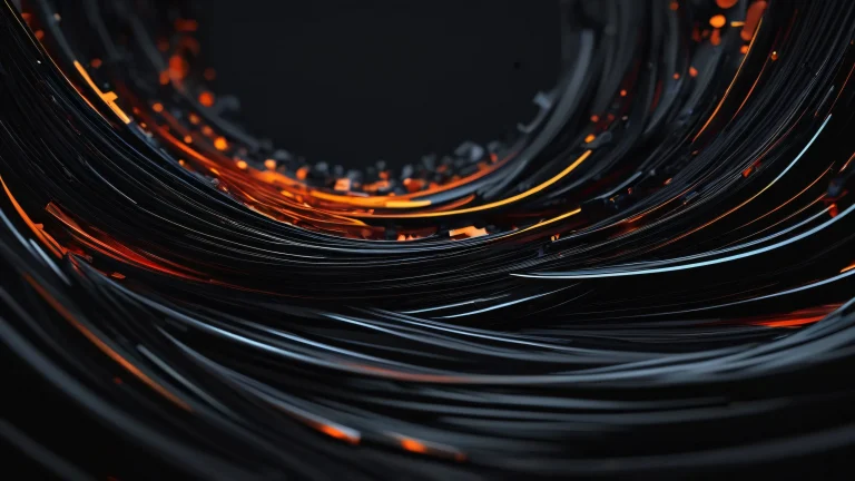 Breathtaking desktop wallpaper of a vast pure void for a PC or Desktop with crisp contrast and luminescent accents.