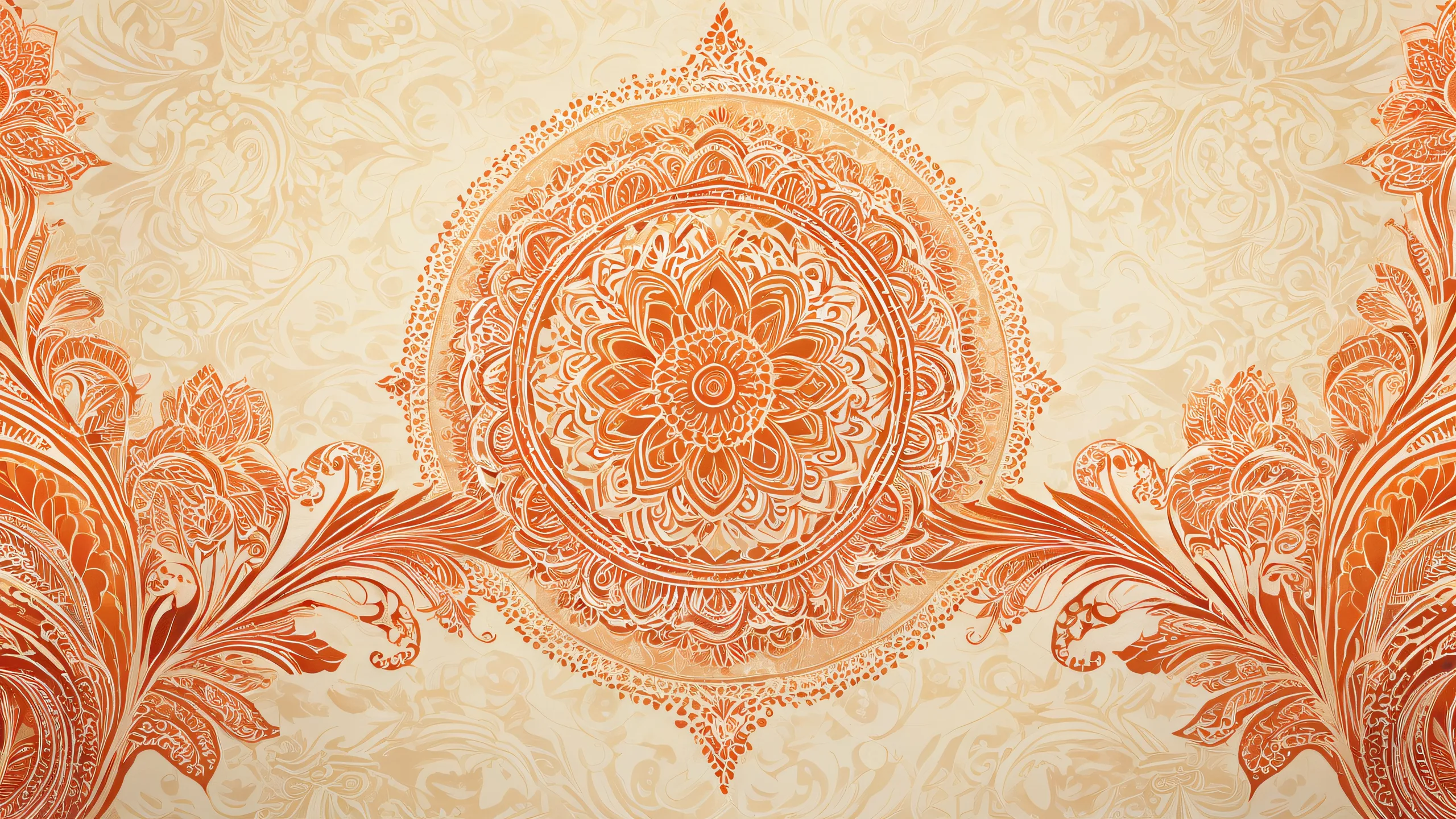 A stunning desktop wallpaper featuring a centered pure void on a rice paper background for Desktop/PC.