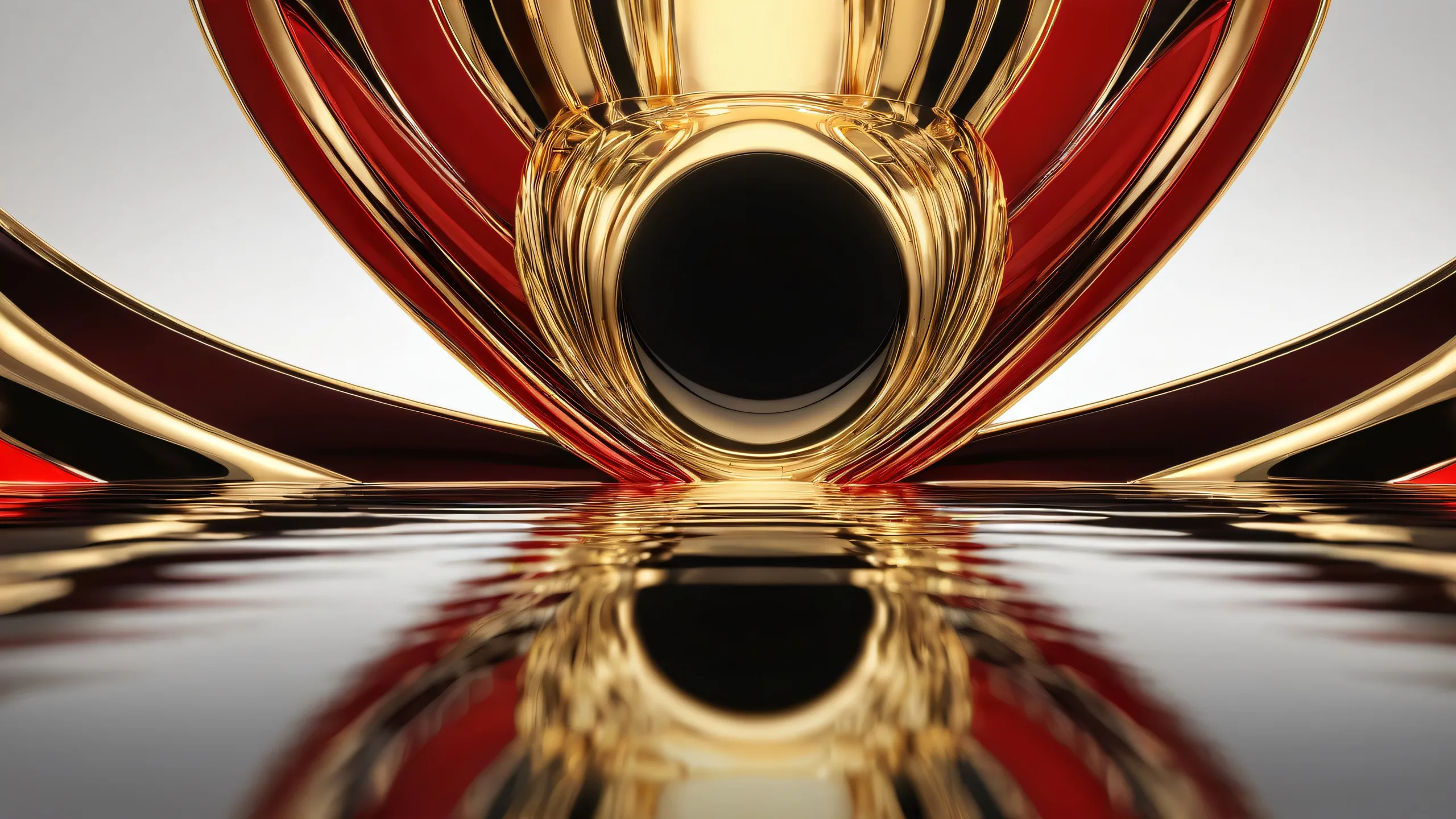 A breathtakingly beautiful void desktop background featuring radiant colors and ray-traced reflections for a truly immersive experience on your Desktop/PC.