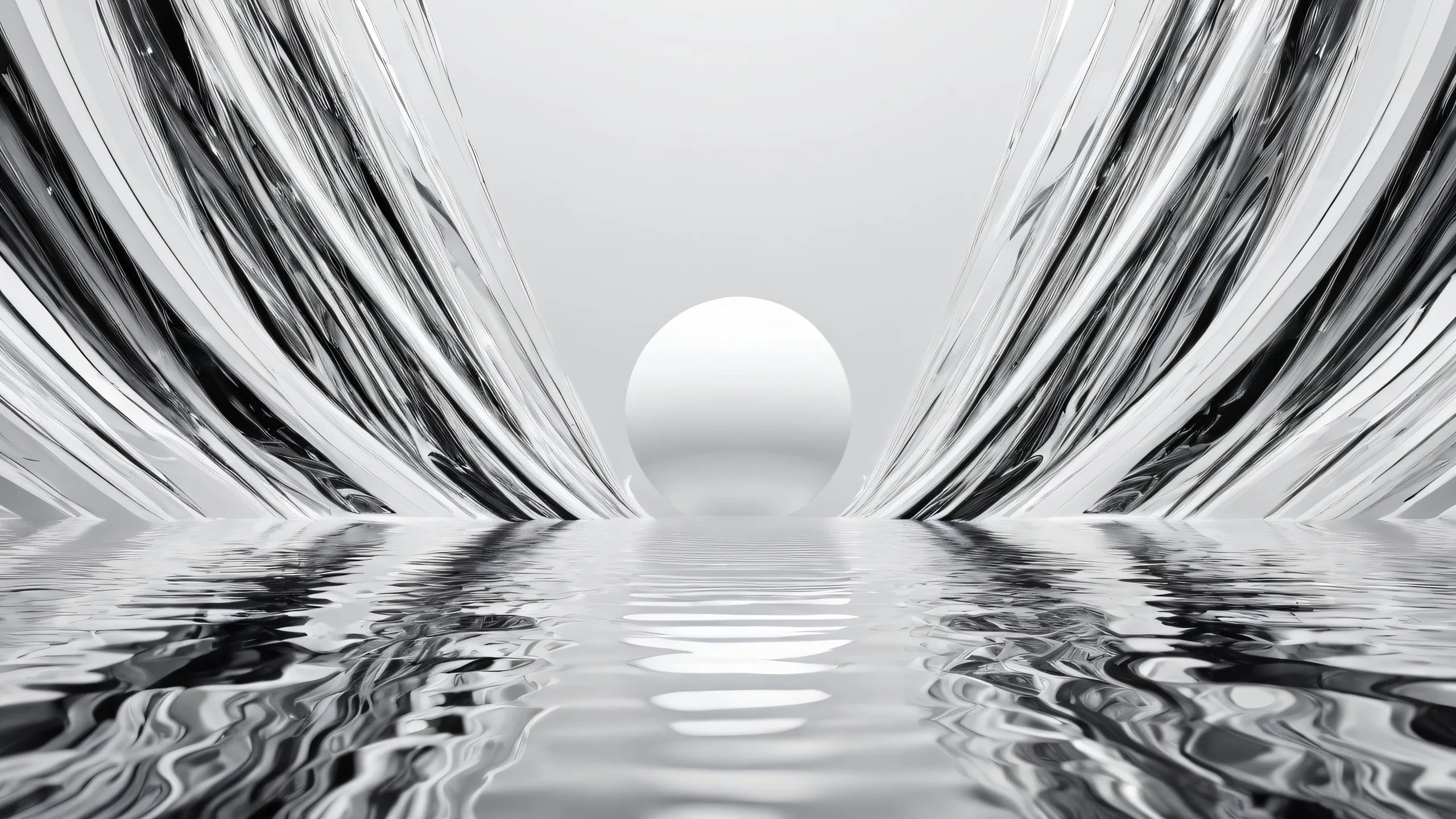 Breathtaking desktop wallpaper of a vast pure void with ethereal lighting on a Desktop/PC