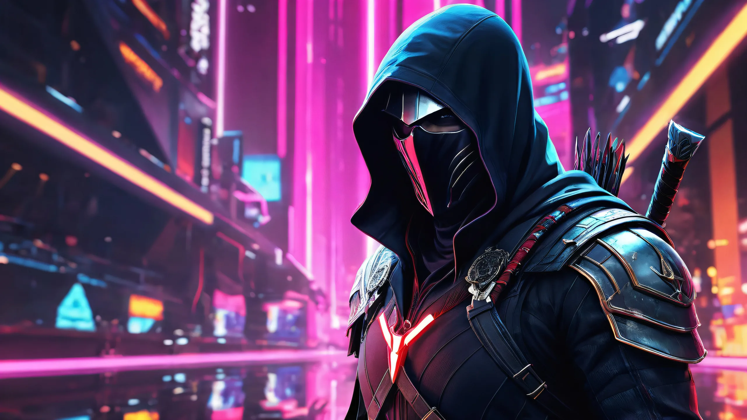 Assassin's Void desktop backdrop with futuristic ambiance and ethereal lighting for Desktop/PC