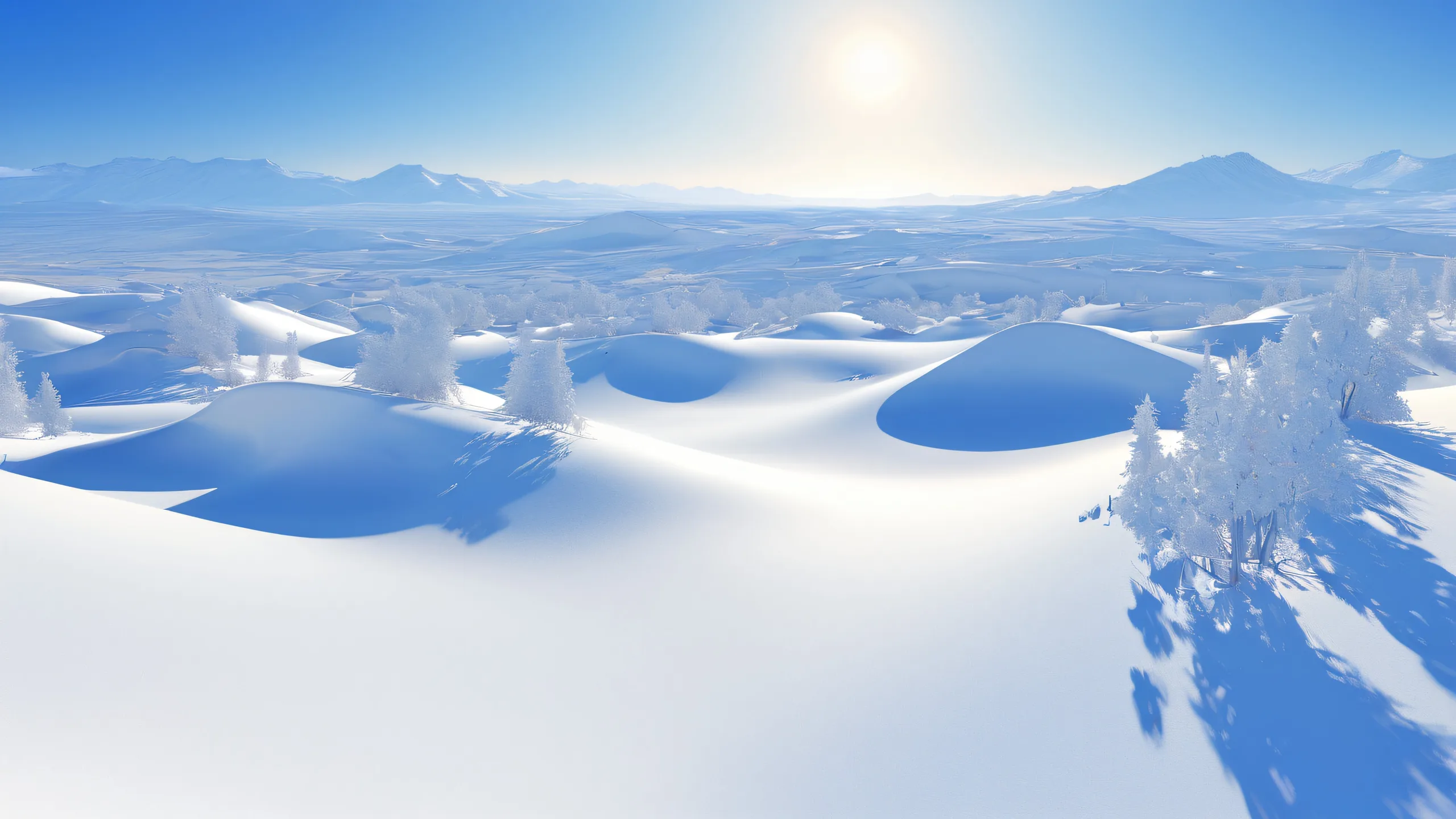 A serene and breathtaking desktop scenery of a vast pure void with extreme depth of field on a Desktop/PC, perfect for relaxation.