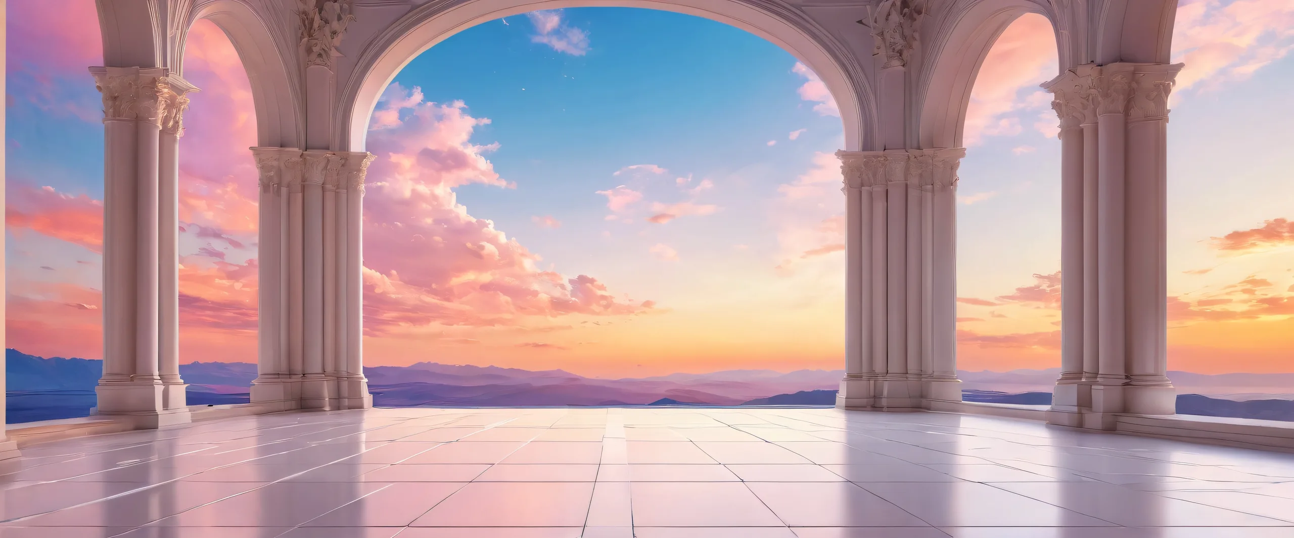 A stunning desktop wallpaper featuring a perfectly clean vast pure void with extreme depth of field, set as a real-life scene for Desktop/PC users.