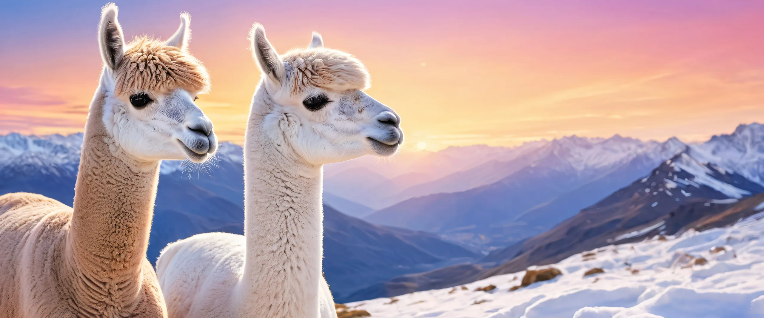 Breathtaking desktop wallpaper of an alpaca girl in a pristine pure void with extreme depth of field, perfect for Desktop/PC