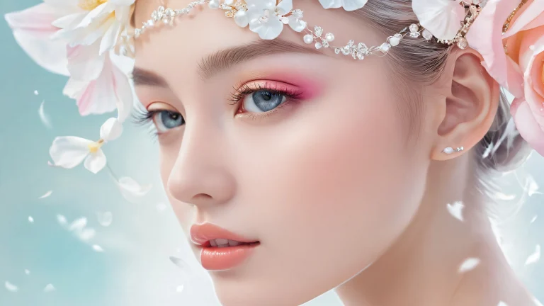 A serene desktop background featuring women in a vast pure void with ethereal lighting and pristine clarity.