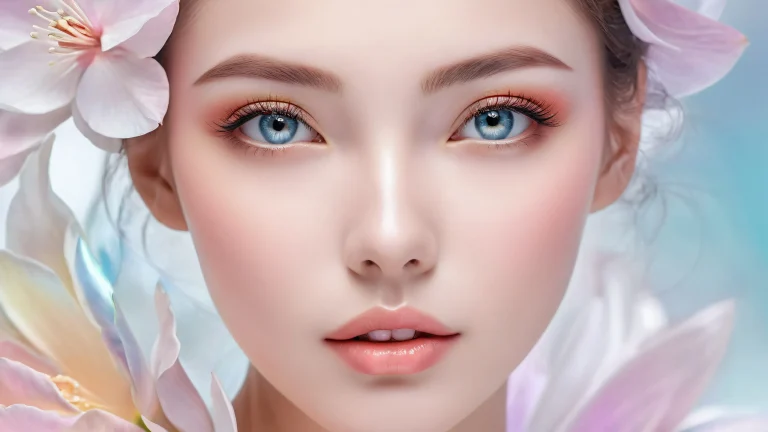 Beautiful face on a pristine void desktop background for PC and Desktop users.