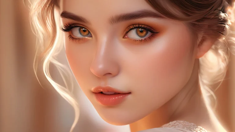 A stunning portrait of a girl on a pure void background for desktop or PC use.