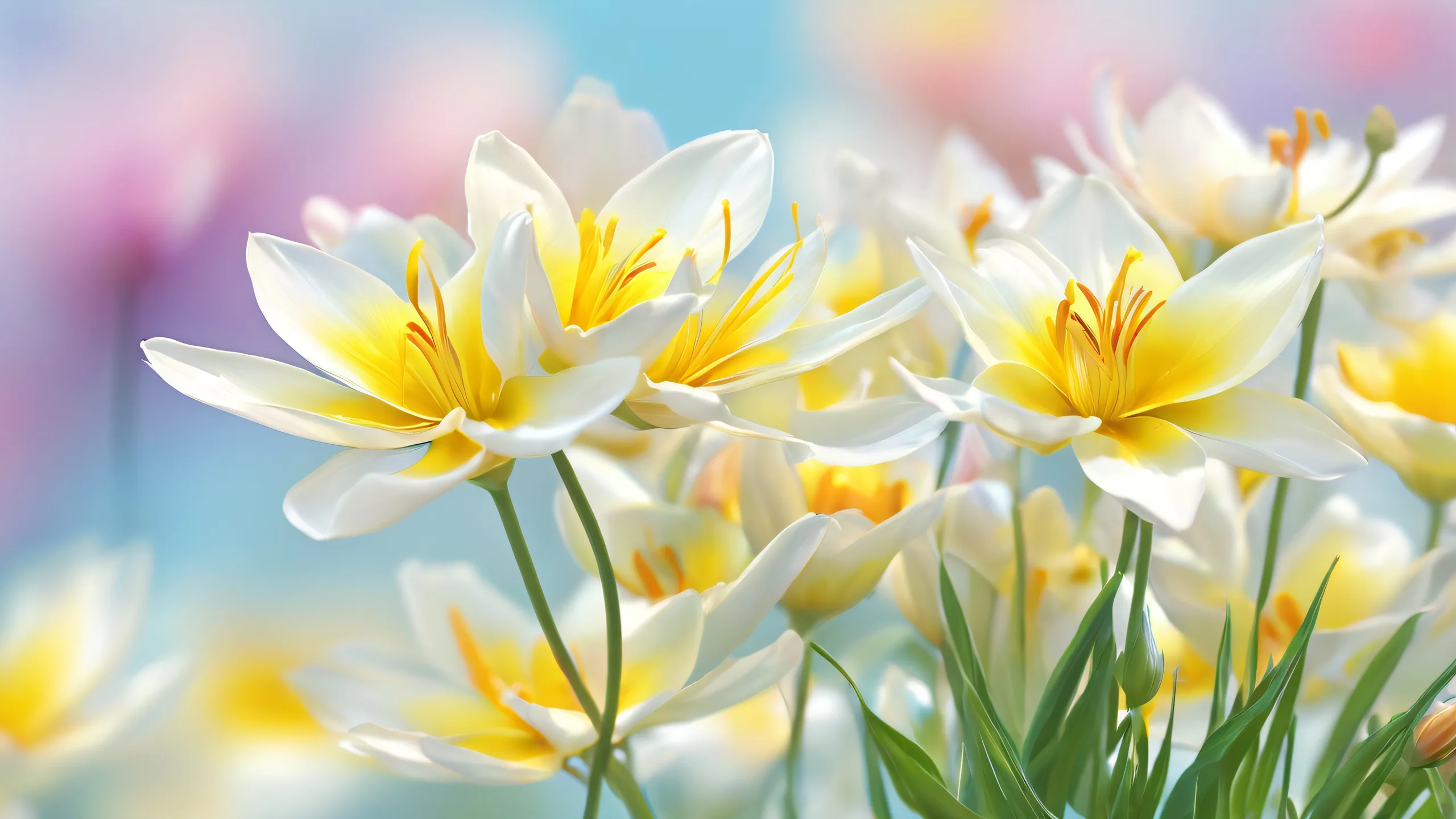 Beautiful floral desktop background with radiant colors and pristine clarity for PC or Desktop use.
