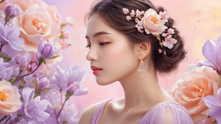 Award-winning digital art of delicate flowers on a clean desktop background for PC and Desktop users.