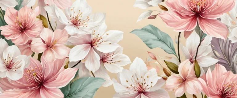 Botanicals on a pure void desktop for PC/Desk with soft focus and ray-traced reflections.